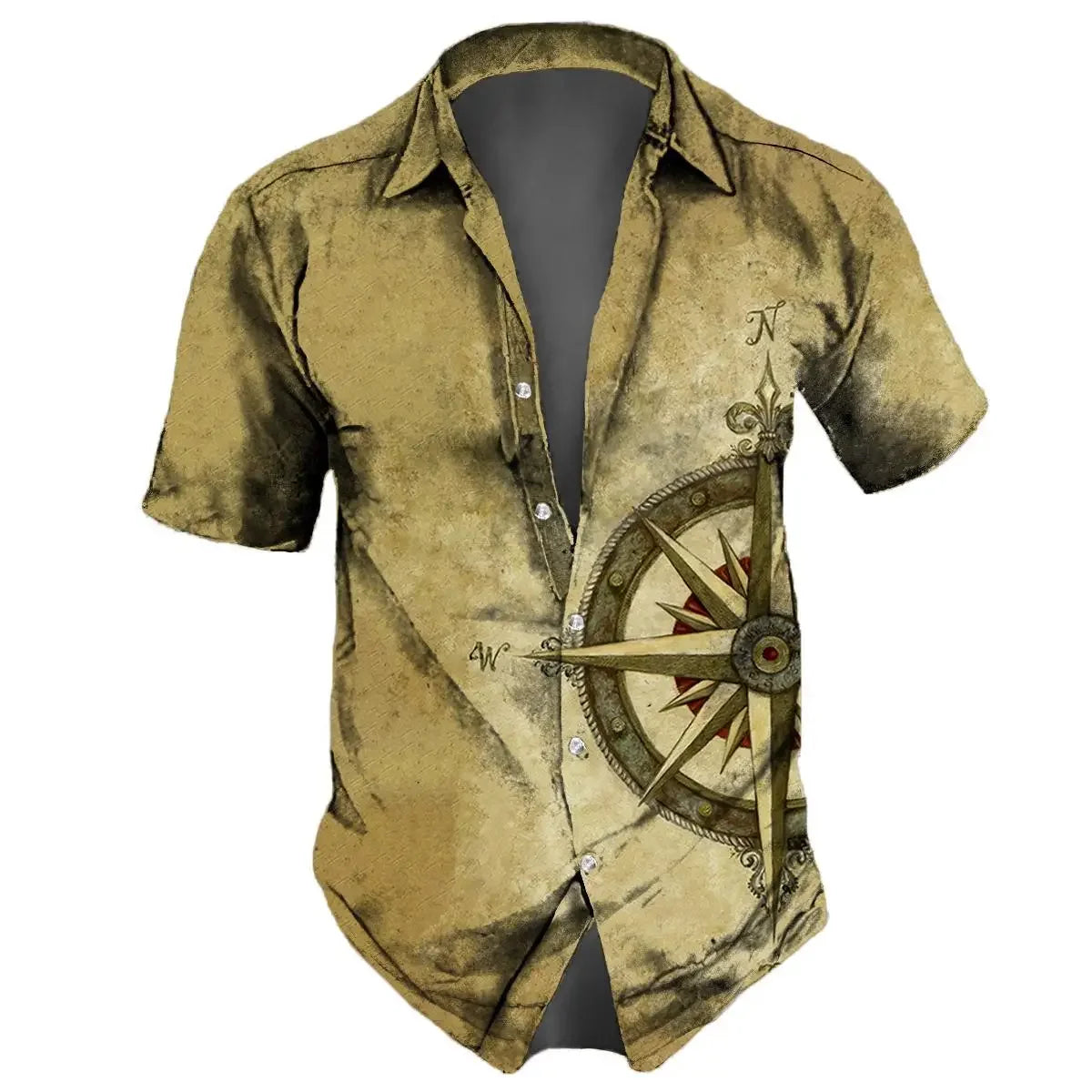 Chemise MC Hawaiian Nautique 3D Retro