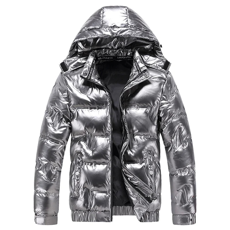 Parka Homme Brillant Impermeable Hiver