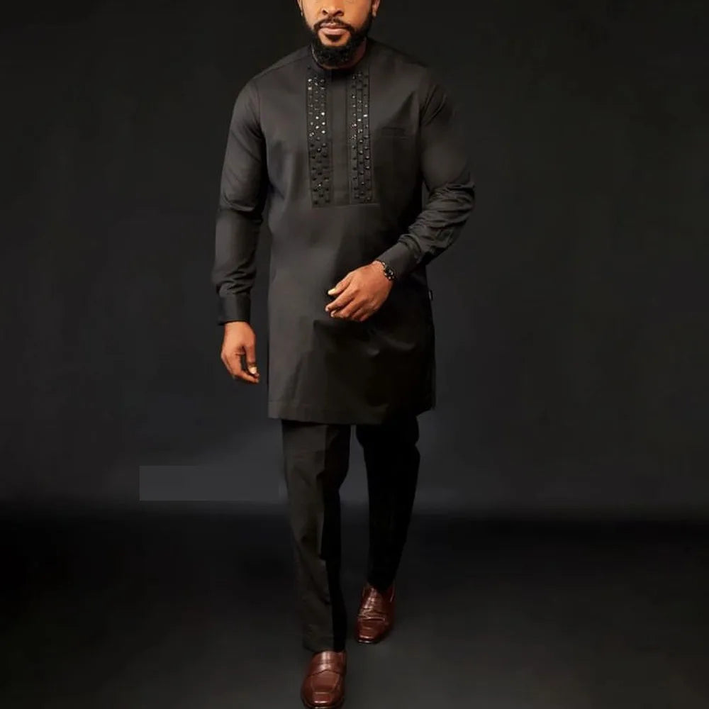 Ensemble Dashiki Africain 2 Pieces Homme