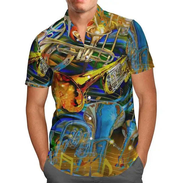 T-Shirt Hawaiian 3D Vaisseau Spatial