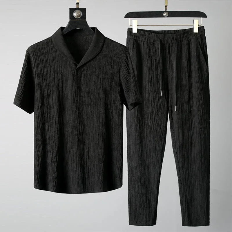 Ensemble 2 Pieces Chemise Pantalon Uni