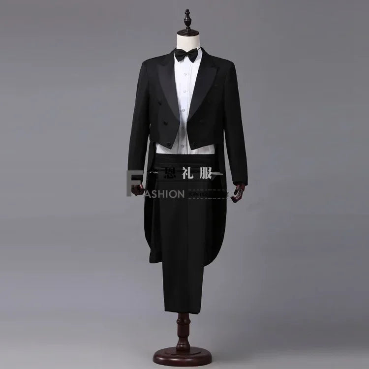 Frac Homme Blanc Noir Scene Magicien