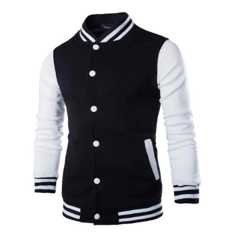 Hoodies Men/Boy Baseball Jacket Men Fashion Design Wine Red Mens Slim Fit College Varsity Jacket Men Harajuku Sweatshirt