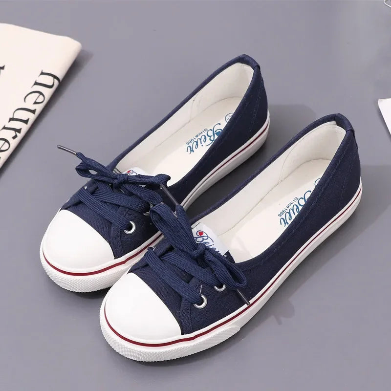 2023Sneakers Shoes for Women Zapatillas Mujer Solid Sapatilha Feminina Zapatilla Tenis Feminino Lace-up White Chaussures Plates