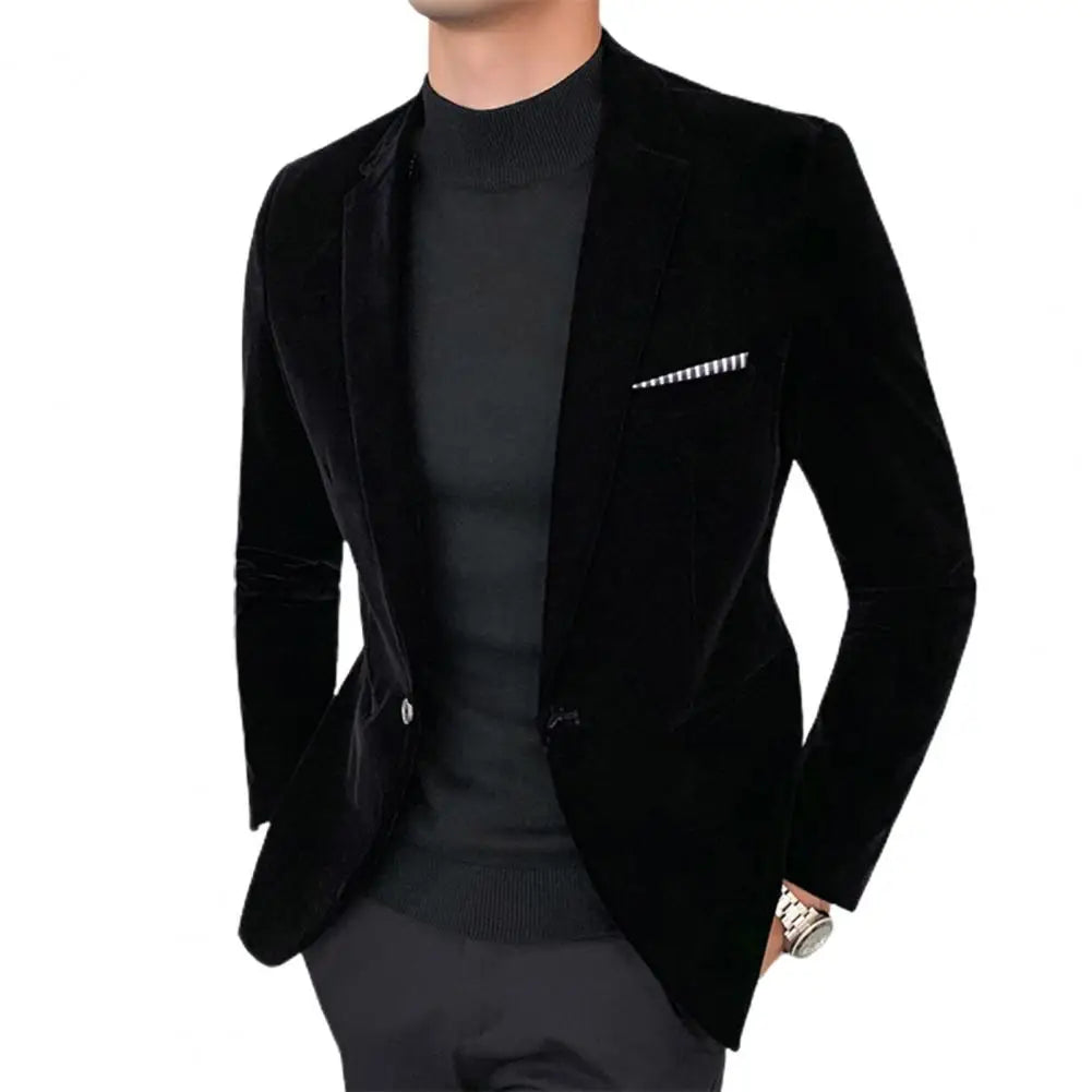 Blazer Velours Slim Homme Elegant