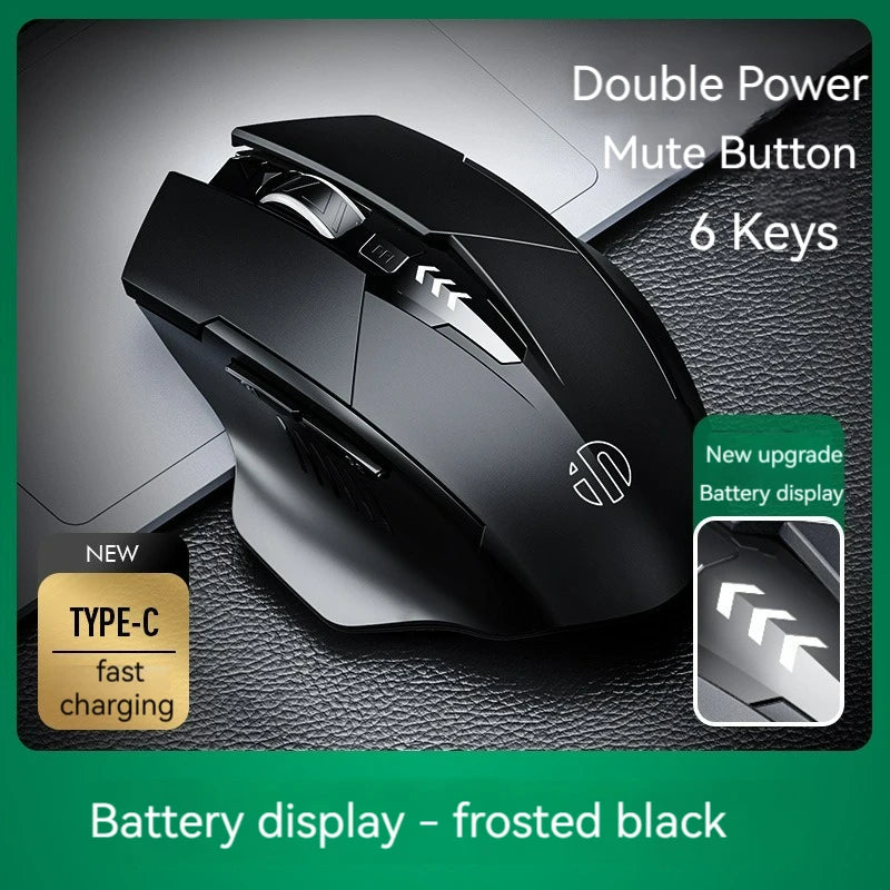 Inphic F1 2.4G BluetoWireless Mouse Office Silent Mouse Rechargeable 6 Efficient Buttons Gaming Mouse For Laptop Tablet PC