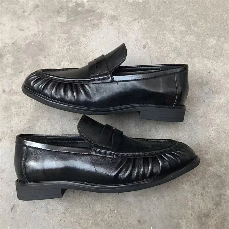 High Quality French Flats Women Shoes Retro Brown Ladies Shoes Woman Fashion Brand Designer Shoes for Women
