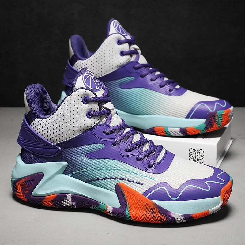 Sneaker Basketball Absorption Choc Homme