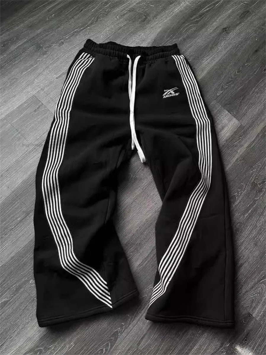 Pantalon Rayé Casual Streetwear Hip Hop