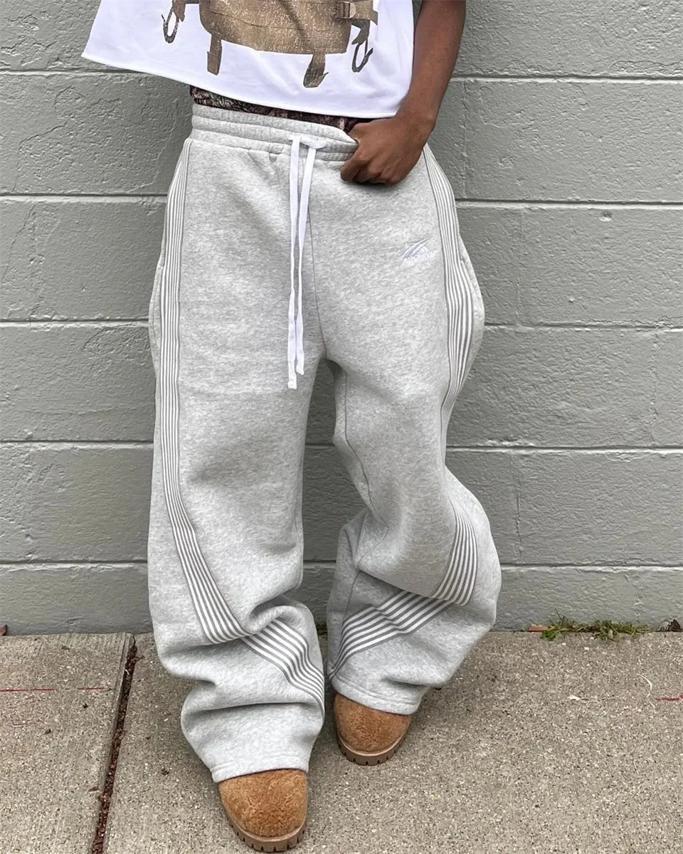 Pantalon Rayé Casual Streetwear Hip Hop