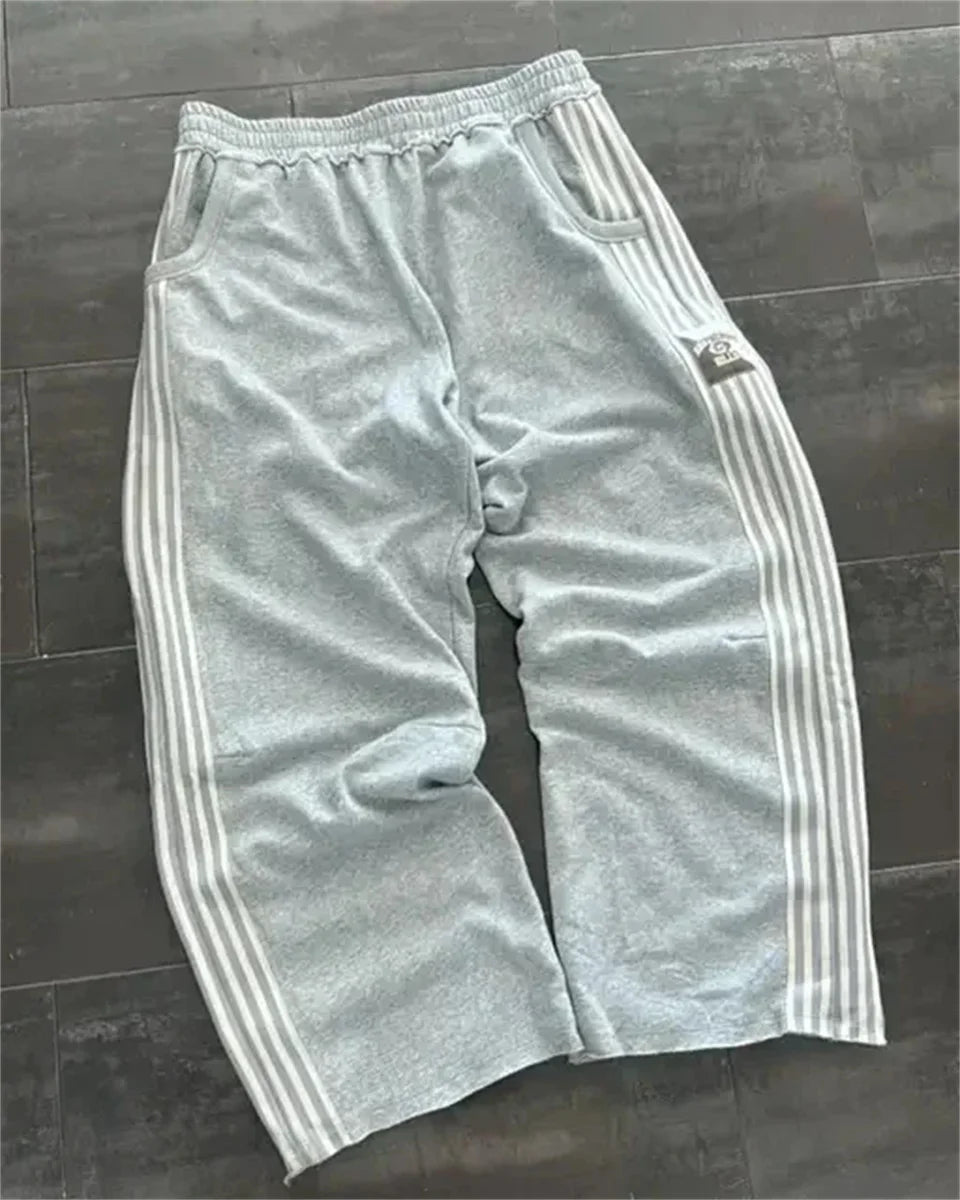 Pantalon Rayé Casual Streetwear Hip Hop