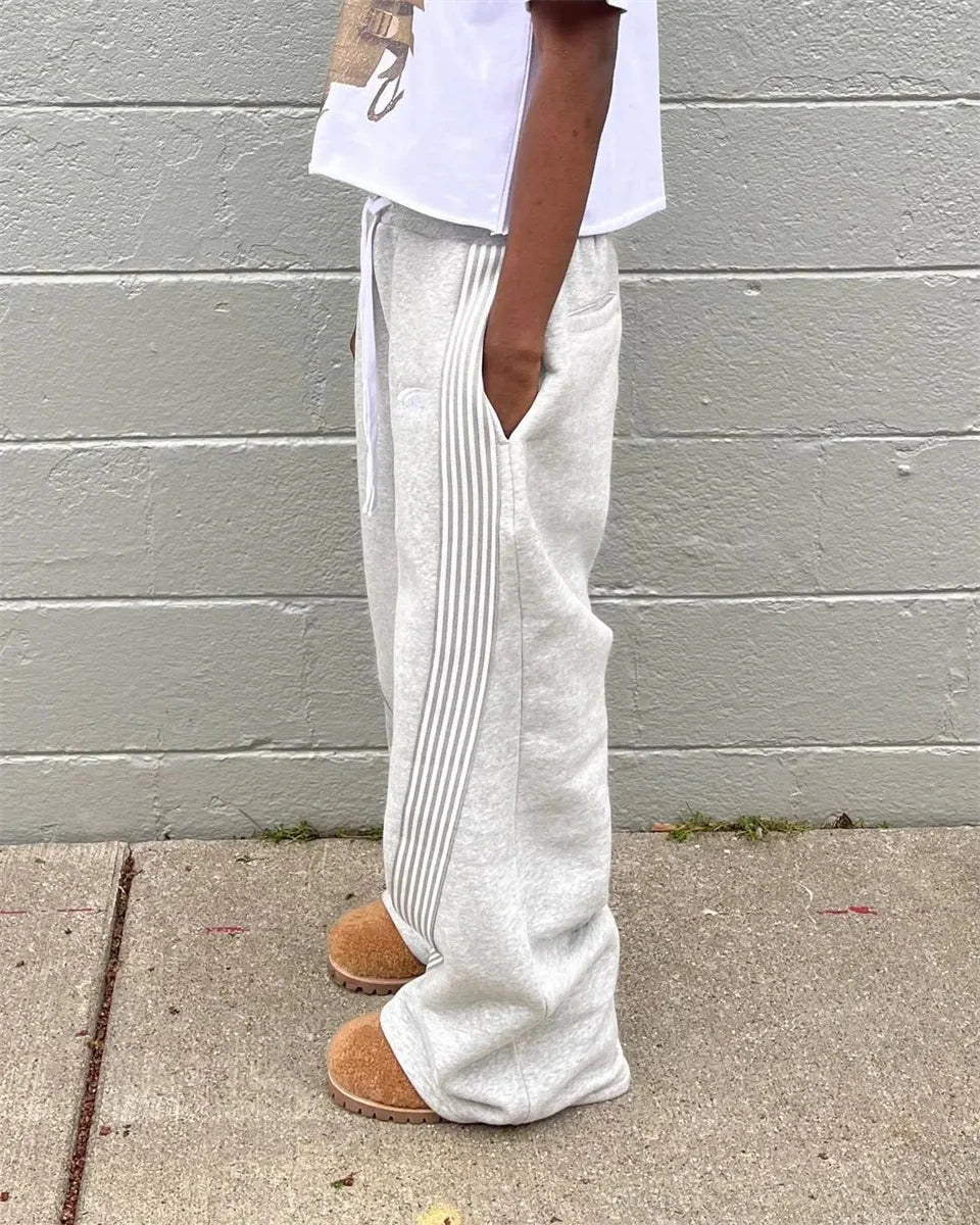 Pantalon Rayé Casual Streetwear Hip Hop