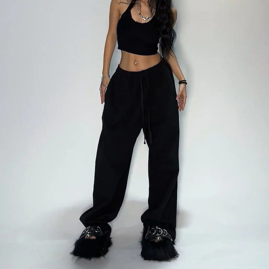 Pantalon Rayé Casual Streetwear Hip Hop