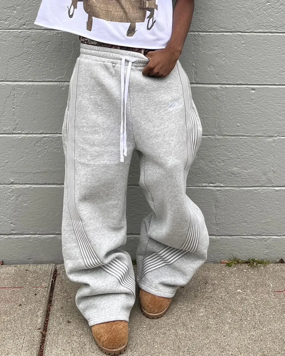 Pantalon Rayé Casual Streetwear Hip Hop