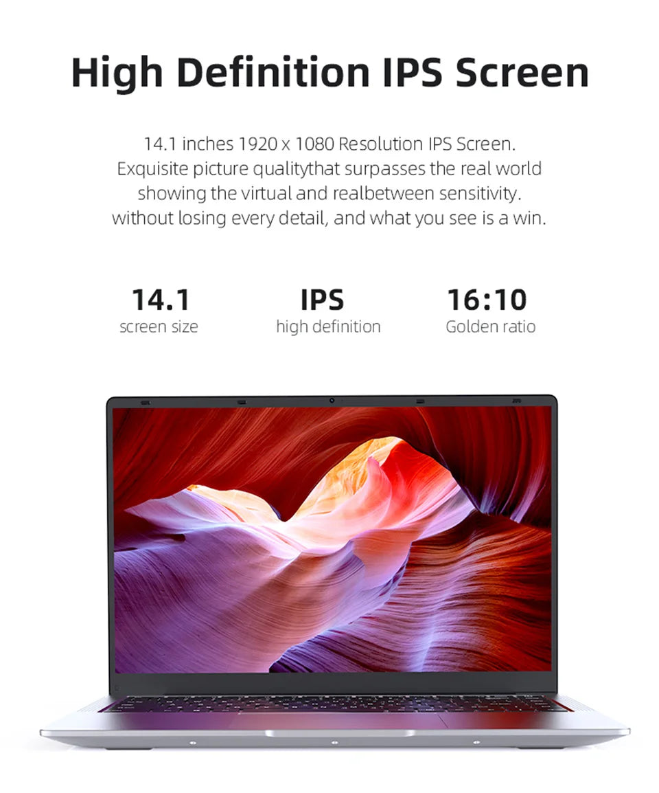 PC Portable 14.1 Windows 11 Intel A3950 12Go