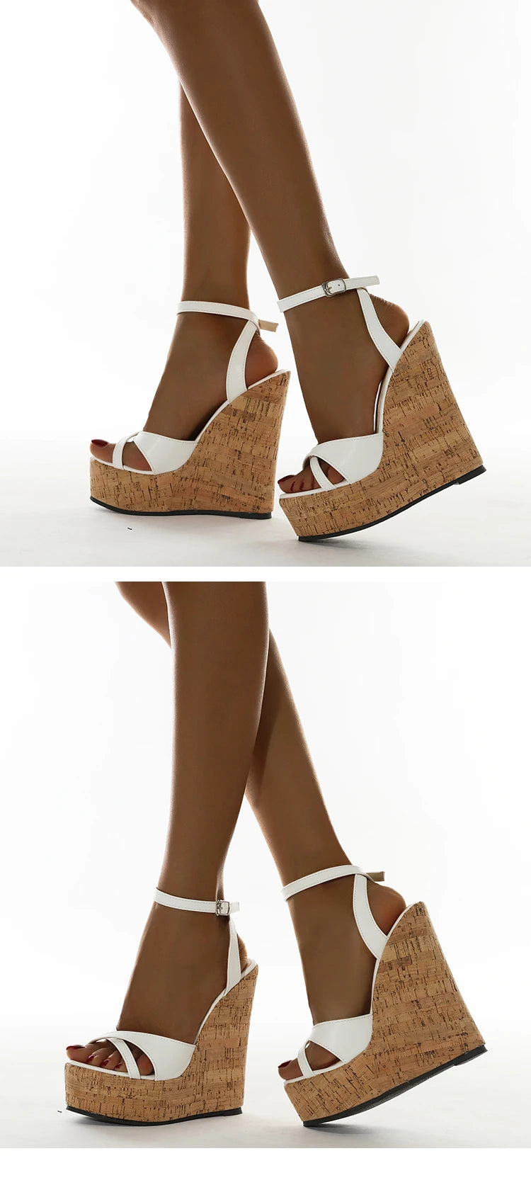 Aneikeh NEW Sexy Shoes for Women 2025 Fashion Platform Sewing Wedges High Heels Patchwork Retro Sandals Summer Femmes Chaussures