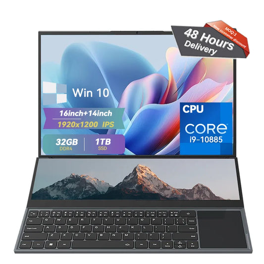 PC Gaming i7 Dual Screen 16+14"