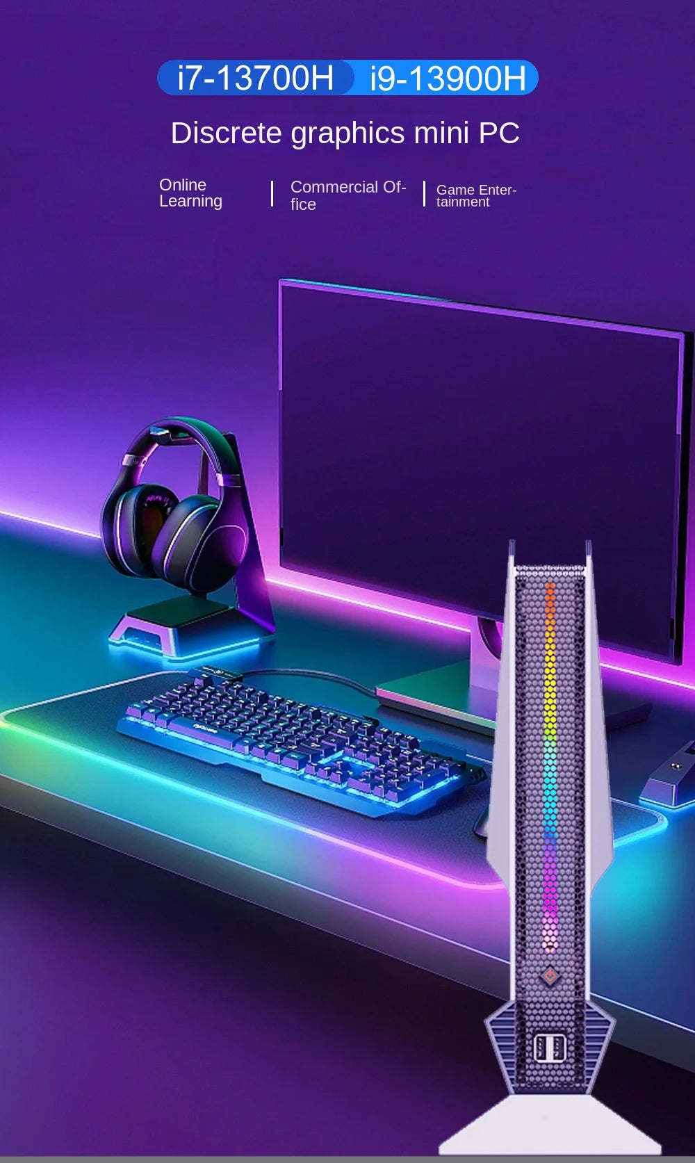 High-performance Gaming Computer Mini Pc Intel I9-9880H GTX1650 256GB 8gb Ram Ddr4 Powerful Win11 Desktop Gaming Mini Pc