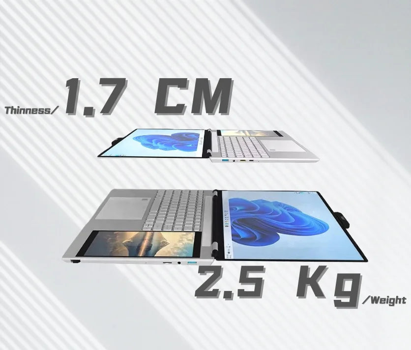 PC Double Écran 15.6+7" Tactile