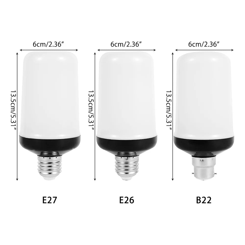 LED Flame Light Bulb 4 Modes E14 E27 Party LED Flame Effect Light Simulation Fire Lights Bulb KTV Festival Garden Decor lighting