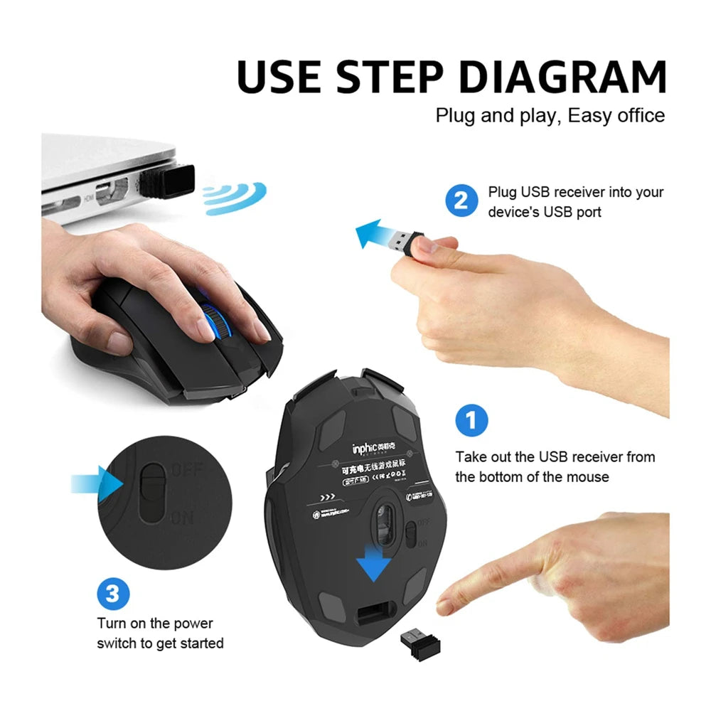 Souris Sans-Fil "Silent Click" - Bureau & Nomade