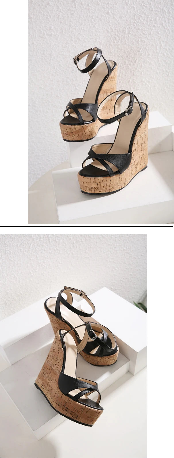 Aneikeh NEW Sexy Shoes for Women 2025 Fashion Platform Sewing Wedges High Heels Patchwork Retro Sandals Summer Femmes Chaussures