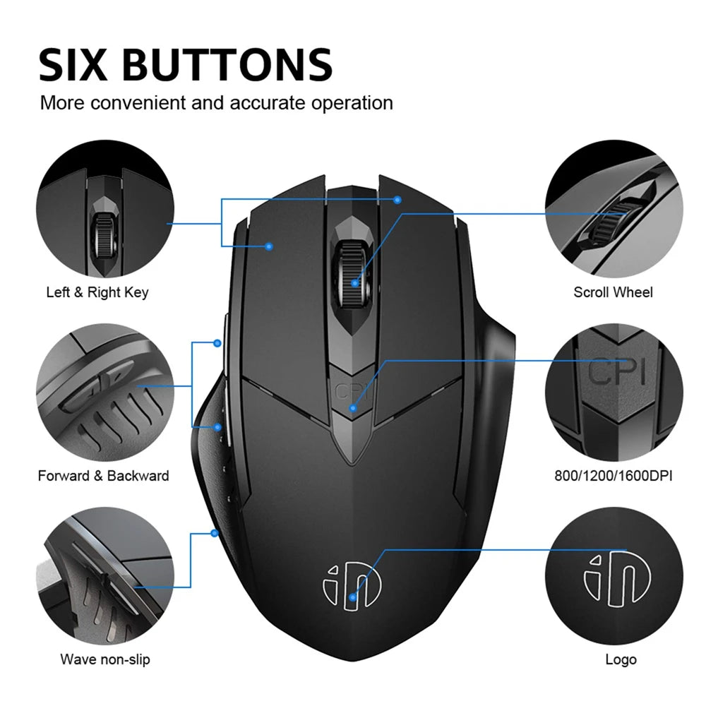 Souris Sans-Fil "Silent Click" - Bureau & Nomade