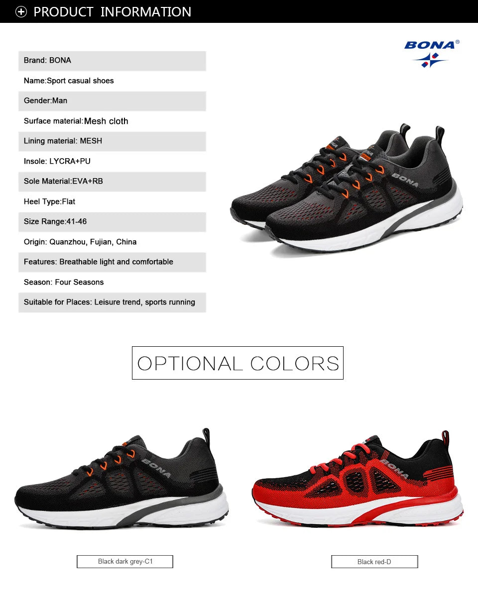 Sneaker Sport Maille Léger BONA