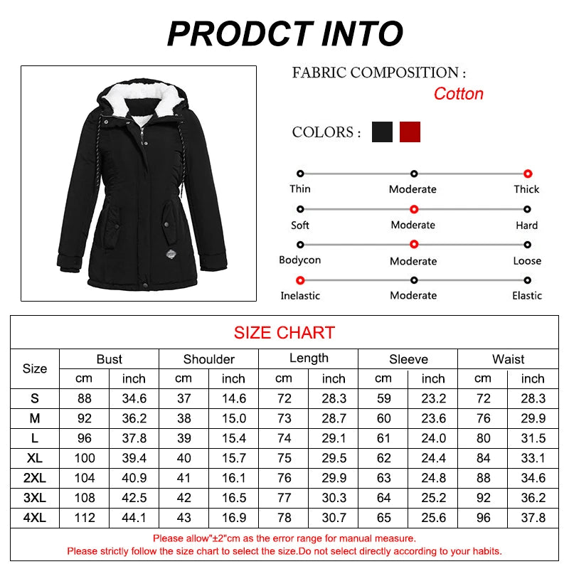 Parka Femme Mi-Longue UZZDSS Plush