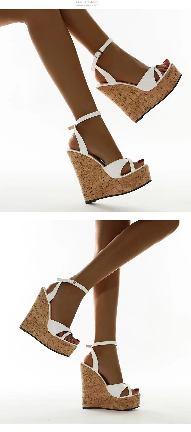 Aneikeh NEW Sexy Shoes for Women 2025 Fashion Platform Sewing Wedges High Heels Patchwork Retro Sandals Summer Femmes Chaussures