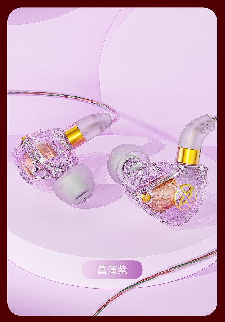 X6 3.5mm Wired Earphone Bass HiFi Headphones Stereo Girl Gift Music Earphones Musician Headset Gamer Earbuds for Huawei