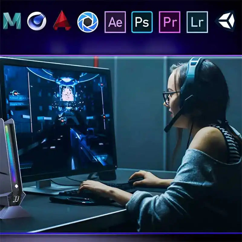 High-performance Gaming Computer Mini Pc Intel I9-9880H GTX1650 256GB 8gb Ram Ddr4 Powerful Win11 Desktop Gaming Mini Pc