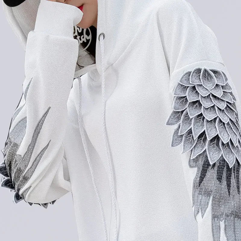 Hoodie Brodé "Angel Wings" - Luxury Hip-Hop