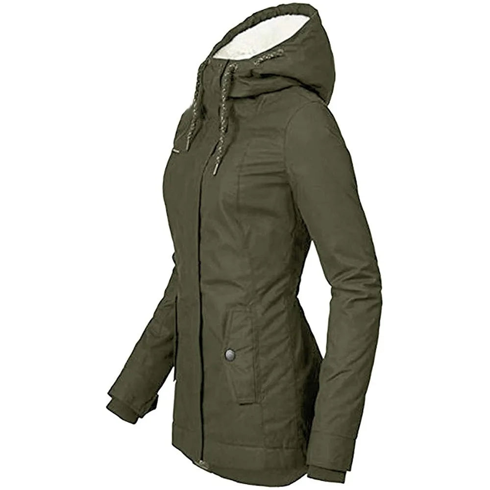 Parka Femme Mi-Longue UZZDSS Plush