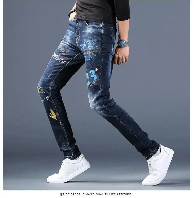 Jean Brode Patches Harajuku Slim Korean