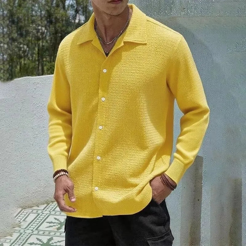 Chemise ML Homme Baggy Hip-Hop M-4XL