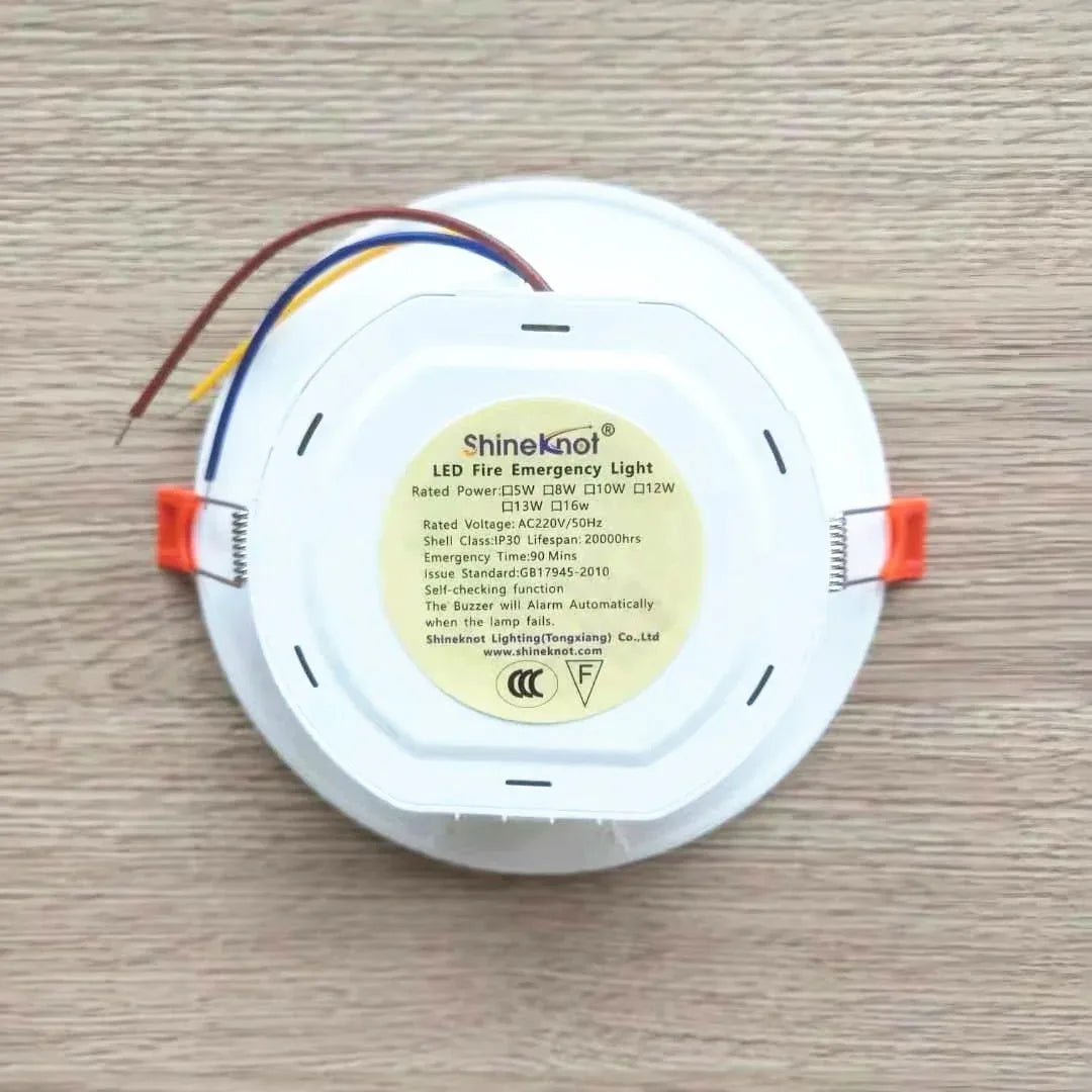 Led Emergency Light Lamp Professional Grade Durable AC200-240V Downlight Built-in Battery Lights Up When Power Outage Occurs