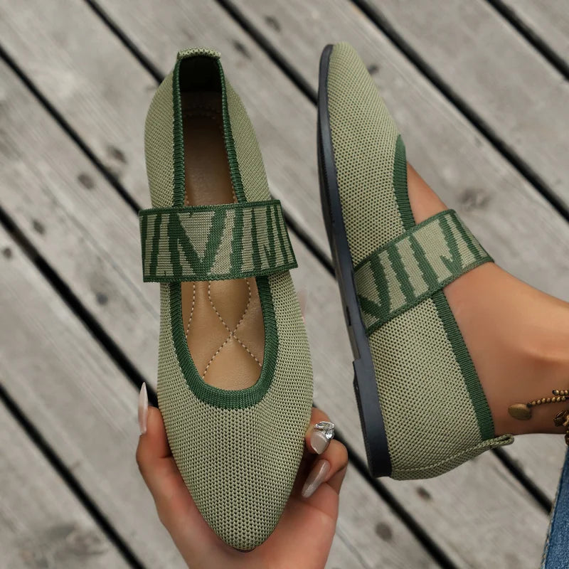 New Women's Ballet Flats Casual Shoes Low Heel Barefoot Elegant Woman Sneakers Socofy Comfortable Pointed Toe Loafers Female