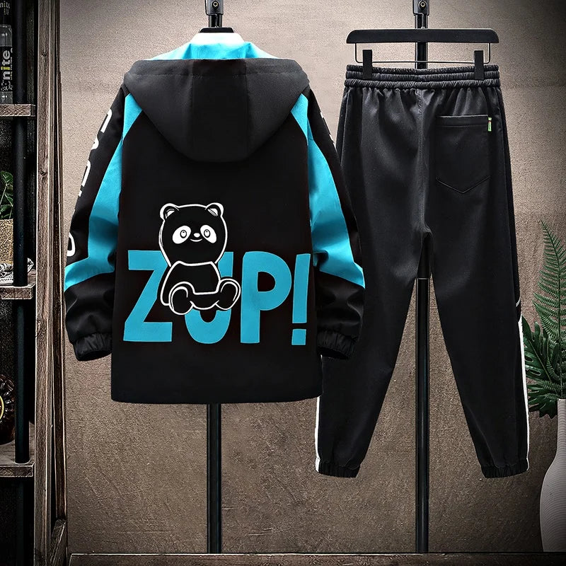 Ensemble Survetement Zippe Capuche Hip-Hop