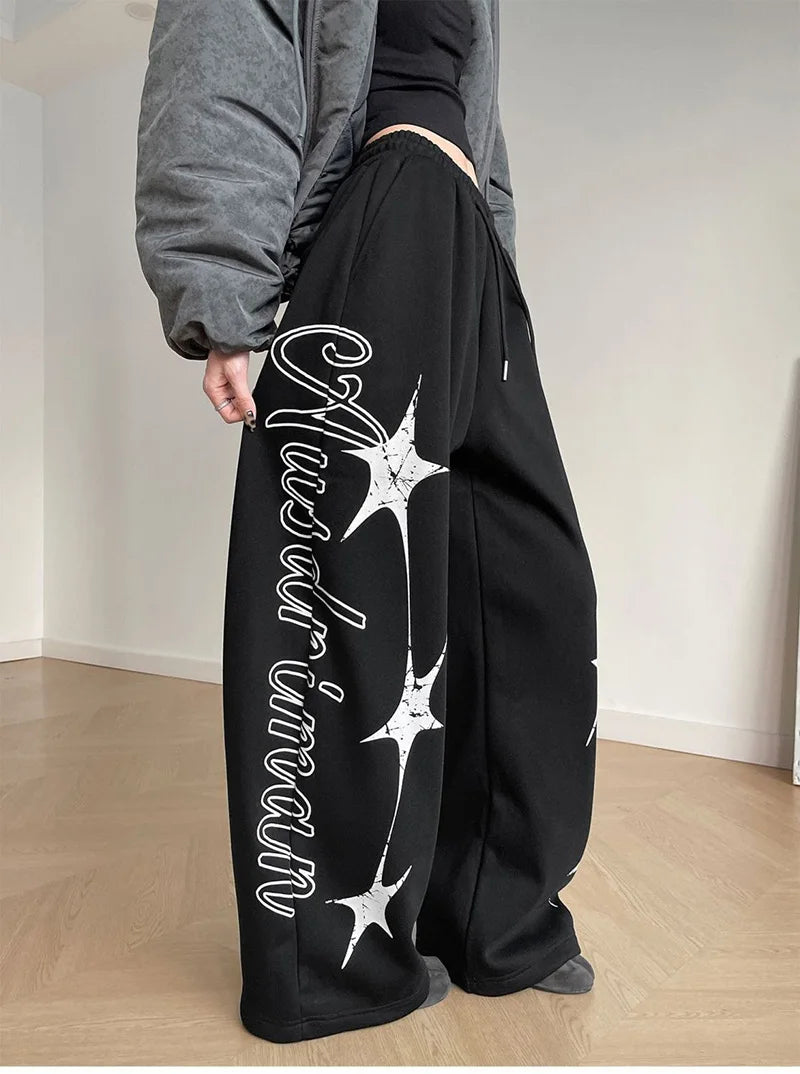 Jogging Streetwear Étoiles Lettres Femme