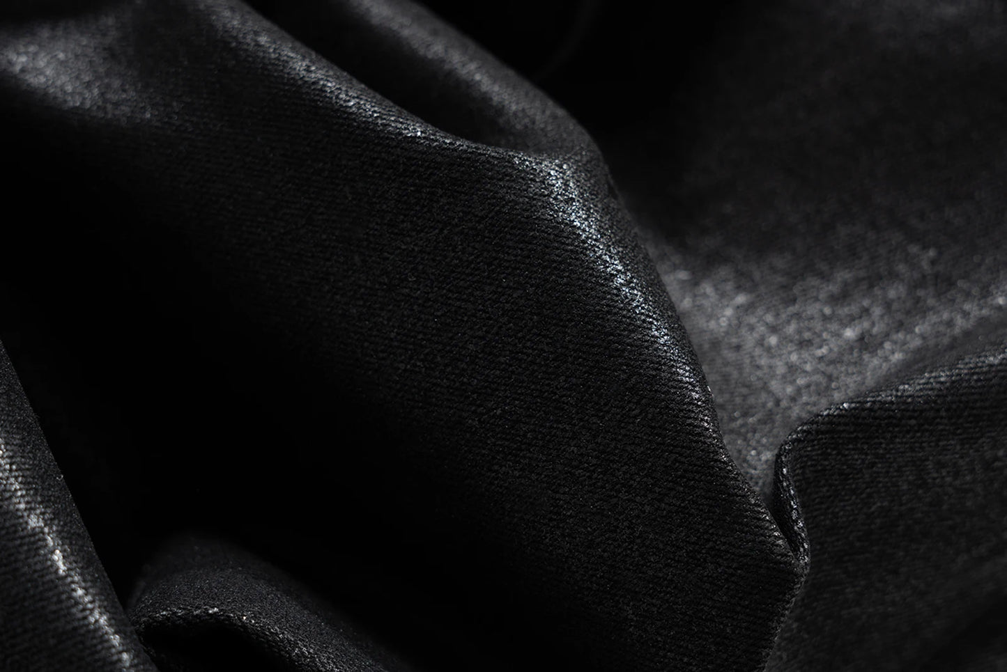 Jean Streetwear Noir Ciré Large Homme
