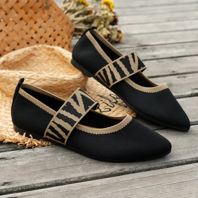 New Women's Ballet Flats Casual Shoes Low Heel Barefoot Elegant Woman Sneakers Socofy Comfortable Pointed Toe Loafers Female