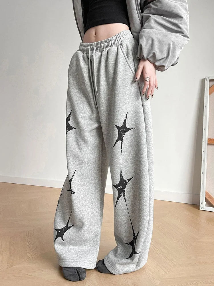 Jogging Streetwear Étoiles Lettres Femme