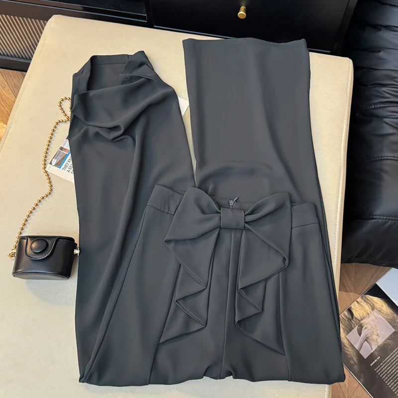 Pantalon Large Noeud Streetwear Femme