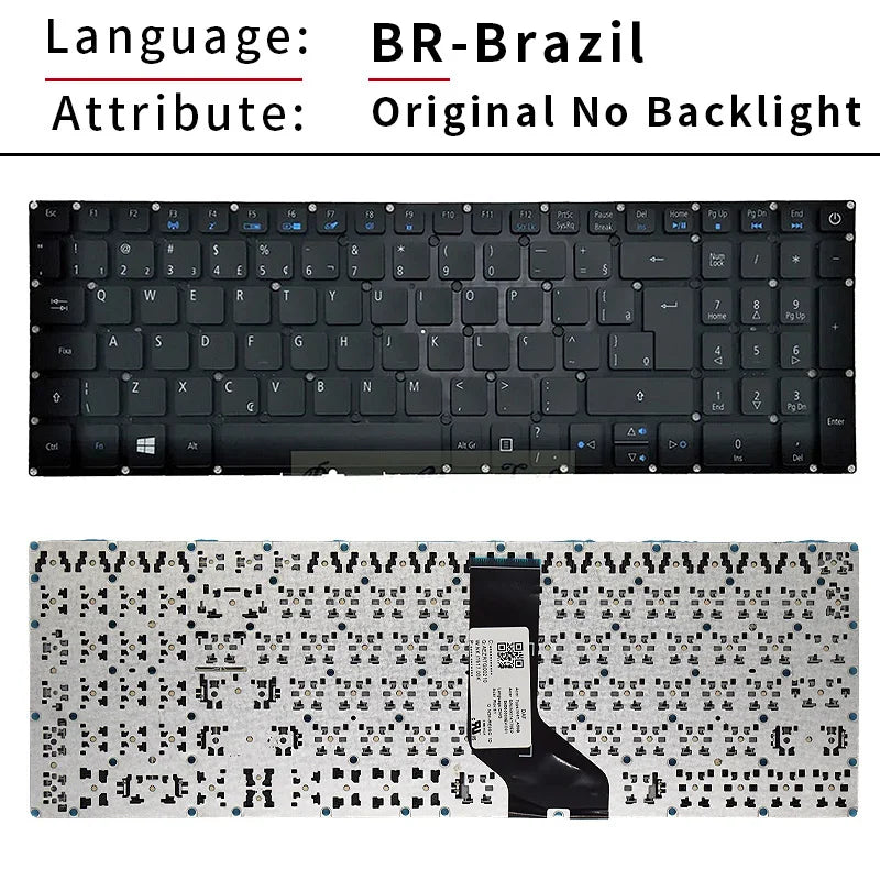"RU/US/SP/BR Laptop Keyboard FOR Acer Aspire E5-573 E5-573T E5-573TG E5-573G E5-722 E15 E5-582P 507H 56AV 507H 54G6 F5-572 "