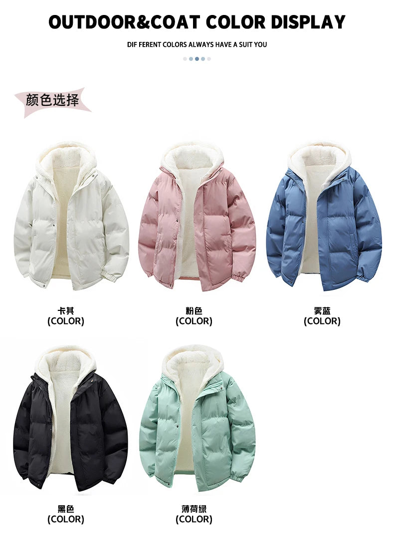 Parka Homme Agneau Fleece Faux 2 Pieces