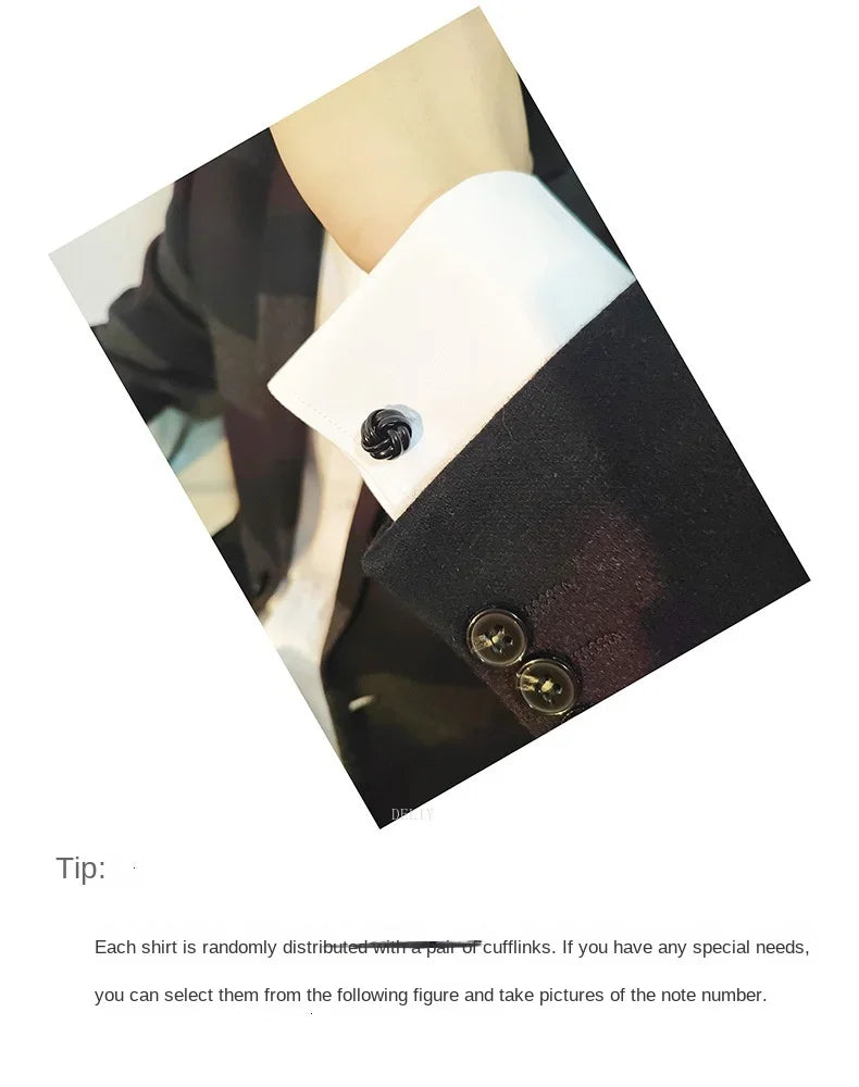 Chemise ML Slim Windsor Cufflinks Rayee