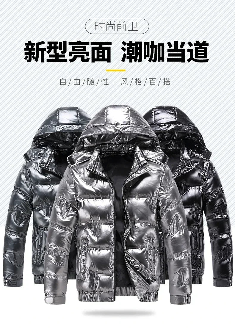 Parka Homme Brillant Impermeable Hiver