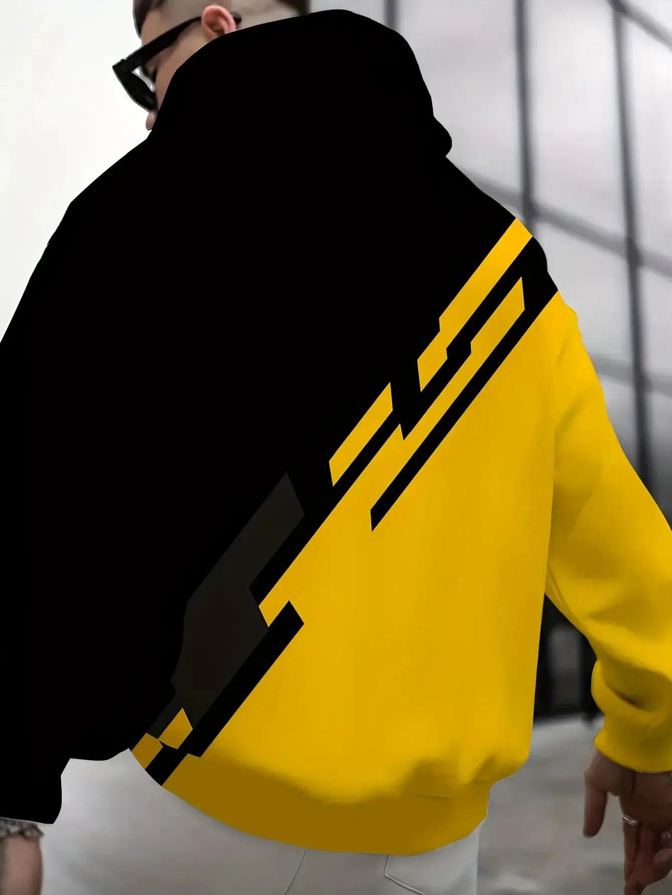 Hoodie Color-Block - Jaune & Noir Urban