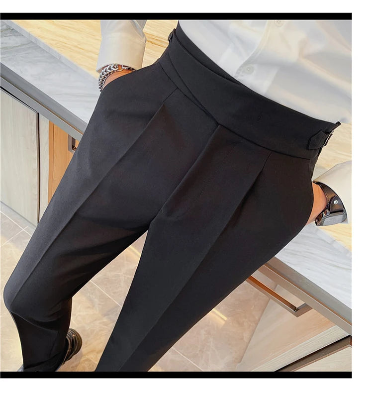 Pantalon Slim Homme Business Uni Noir